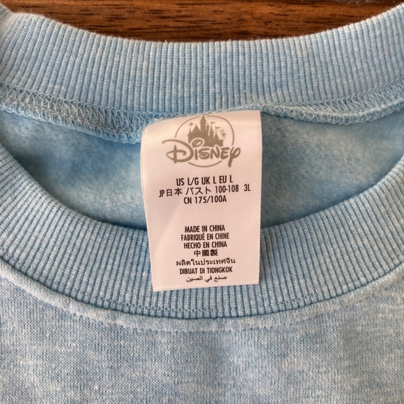 Disney Feels Good To Be Home Blue Pullover Crewneck Women's Large Cinderella - Picture 7 of 7